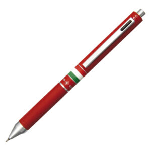 Penna a sfera a scatto multifunzione – fusto rosso gommato Italia – Osama