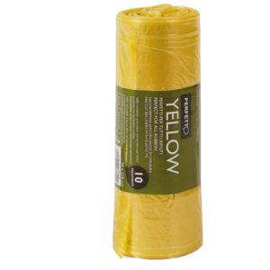 Sacchi rifiuti Classic – 70 x 110 cm – 120 L – 20 micron – giallo – Perfetto – conf. 10 pezzi