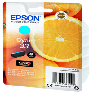 Epson – Cartuccia ink – 33 – Ciano – C13T33424012 – 6,4ml