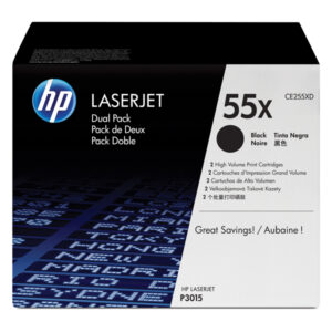 Hp – Confezione 2 Toner – 55X – Nero – CE255XD – 12.500 pag/cad