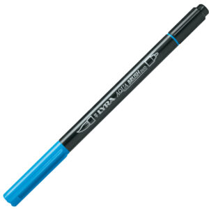 Pennarello Aqua Brush Duo – punte 2/4 mm – azzurro – Lyra
