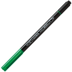 Pennarello Aqua Brush Duo – punte 2/4 mm – verde permanente – Lyra