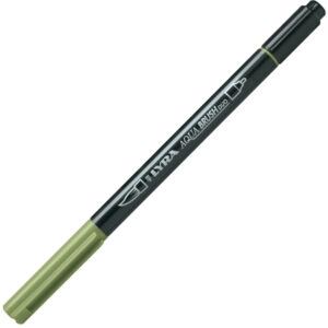 Pennarello Aqua Brush Duo – punte 2/4 mm – verde di cromo – Lyra