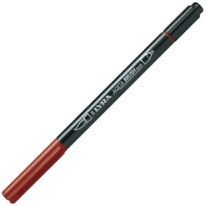 Pennarello Aqua Brush Duo – punte 2/4 mm – rosso Venezia – Lyra