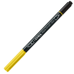 Pennarello Aqua Brush Duo – punte 2/4 mm – giallo cromo chiaro – Lyra