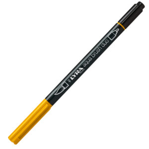 Pennarello Aqua Brush Duo –  punte 2/4 mm – giallo cromo scuro – Lyra