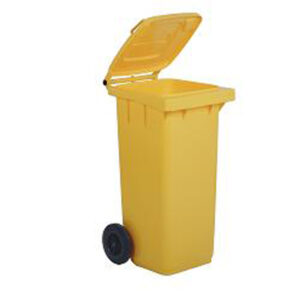 Bidone carrellato – 48x55x93 cm – 120 L – giallo – Mobil Plastic