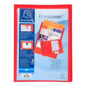 Cartella di presentazione Kreacover – in PP – 2 alette – rosso – A4 – Exacompta