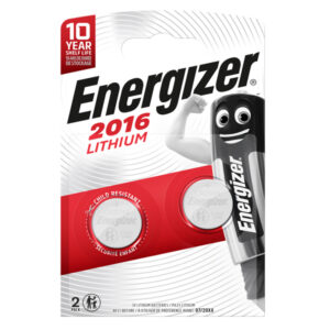 Pile CR2016 Lithium – 3V – Energizer specialistiche – blister 2 pezzi