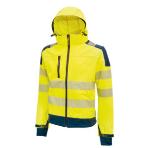 Giacca alta visibilitA’ Softshell Miky – taglia M – giallo fluo – U-Power