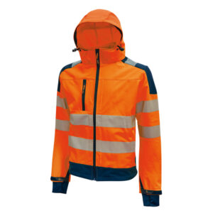 Giacca alta visibilitA’ Softshell Miky – taglia M – arancio fluo – U-Power