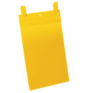 Buste identificazione con fascette – A4 verticale – giallo – Durable – conf. 50 pezzi