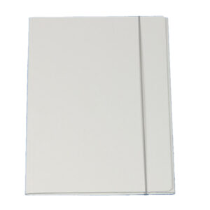 Cartellina con elastico – cartone plastificato – 3 lembi – 25×34 cm – bianco – Queen Starline