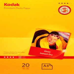 Kodak – Carta Fotografica Ultra Premium Gloss – A4 – 240 gr – 20 fogli – 5740-093