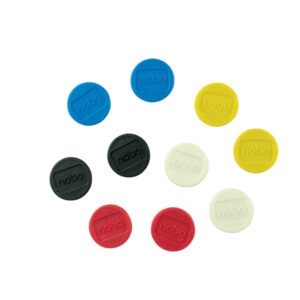 Magneti – D24 mm – colori assortiti – Nobo – conf. 10 pezzi