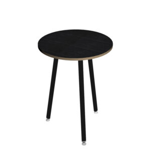 Tavolo alto tondo –  D 80 x H105 cm – nero / nero venato – Artexport