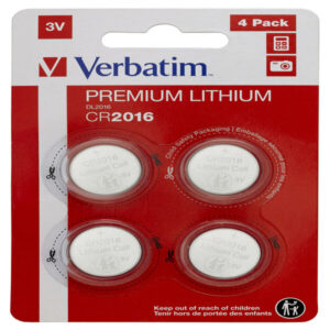 Verbatim – Blister 4 MicroPile a pastiglia CR2016 – litio – 49531 – 3V