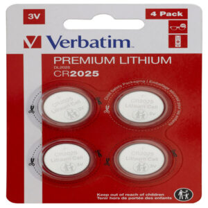Verbatim – Blister 4 MicroPile a pastiglia CR2025 – litio – 49532 – 3V