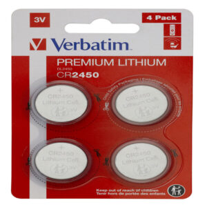 Verbatim – Blister 4 MicroPile a pastiglia CR2450 – litio – 49535 – 3V