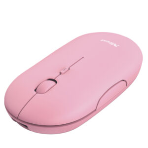 Mouse Puck – ultrasottile – wireless – ricaricabile – rosa – Trust