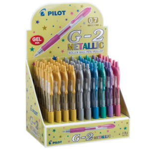 Roller gel scatto G-2 – 0,7 mm – colori assortiti metallic – Pilot – Display 60 pezzi