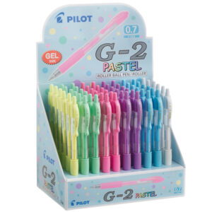 Roller gel scatto G-2 – 0,7 mm – colori assortiti pastel – Pilot – Display 60 pezzi