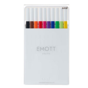 Fineliner Emott – tratto 0.4 mm – colori assortiti standard – Uni Mitsubishi – conf. 10 pezzi