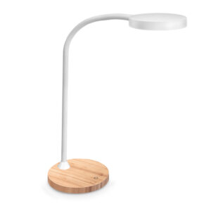 Lampada Flex Desk – a led – con base in legno – bianco – Cep