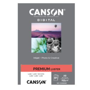 Carta Inkjet Premium – 10 x 15 cm – 255 gr – 50 fogli – lucida – Canson