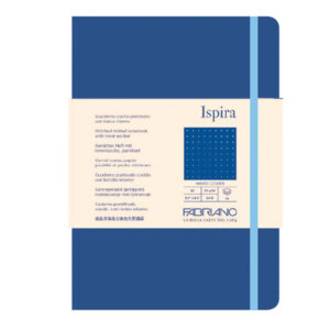 Taccuino Ispira – con elastico – copertina rigida – A5 – 96 fogli – puntinato – blu royal – Fabriano