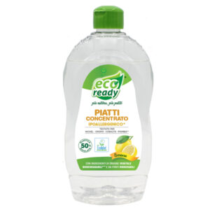 Detersivo piatti – concentrato – ipoallergenico – limone – 0,50 lt – Eco Ready
