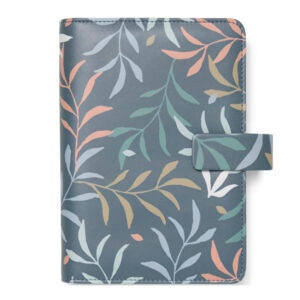 Organiser Botanical – f.to Personal 187 x 153 x 40 mm – con cinturino – blu – Filofax