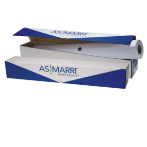 Carta J.80S – per plotter inkjet – 610 mm x 50 mt – 80 gr – bianco opaco – As Marri