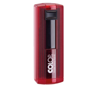 Timbro Pocket Stamp Plus 40 – autoinchiostrante – 23 x 59 mm – 6 righe – rosso rubino – Colop