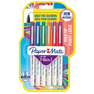 Pennarello Flair Nylon – colori assortiti Bold – Papermate – conf. 6 pezzi