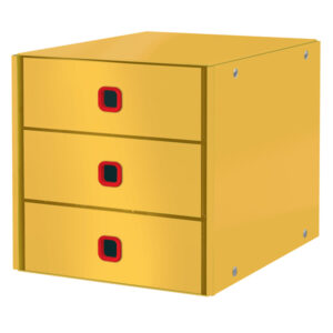 Cassettiera ClickStore Cosy – 3 cassetti – giallo – Leitz