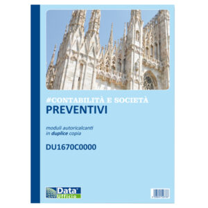 Blocco preventivi ContabilitA’ e SocietA’ – 50/50 copie autoric. – f.to 29,7 x 21,5 cm – DU1670C0000 – Data Ufficio