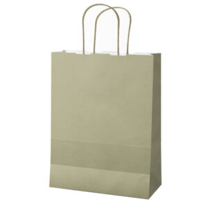 Shopper Twisted – carta kraft – 18 x 8 x 24 cm – salvia – Mainetti Bags – conf. 25 pezzi