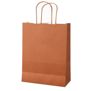 Shopper Twisted – carta kraft – 18 x 8 x 24 cm – terracotta – Mainetti Bags – conf. 25 pezzi