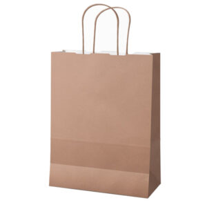 Shopper Twisted – carta kraft – 18 x 8 x 24 cm – rosa antico – Mainetti Bags – conf. 25 pezzi