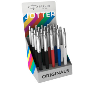 Penna sfera Jotter Original Plastic – tratto M – colori fusto assortiti – Parker – expo 20 pezzi