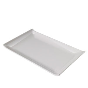 Piatto rettangolare – 23 x 14 x 2,6 cm – melamina – bianco – Leone