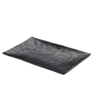 Vassoio rettangolare – 30 x 21 x 3 cm – melamina – nero – Leone