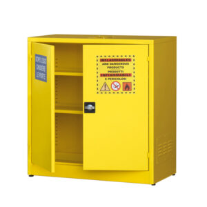 Armadio di sicurezza – per liquidi infiammabili – 107,5 x 50 x 110 cm – giallo – Carvel