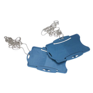 Portabadge detectabile – con catenella – blu – Linea Flesh