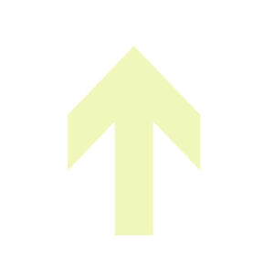 Freccia a punta fotoluminescente adesiva – 13,2 x 18,9 cm – giallo – Cartelli Segnalatori