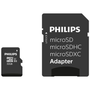 Philips – Micro SDHC Card – 32 GB – classe 10 – adattatore incluso
