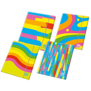 Cartellina Fantafluo One Color – 3 lembi – con elastico – diametro 1,2 cm – 26 x 35 cm -Blasetti