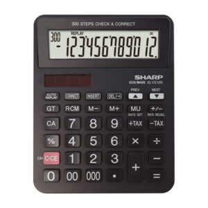 Sharp – Calcolatrice da Tavolo EL-CC12D – 12 cifre – EL-CC12D