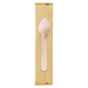 Cucchiaini monouso – imbustati singolarmente – 11 cm – legno – Signor Bio